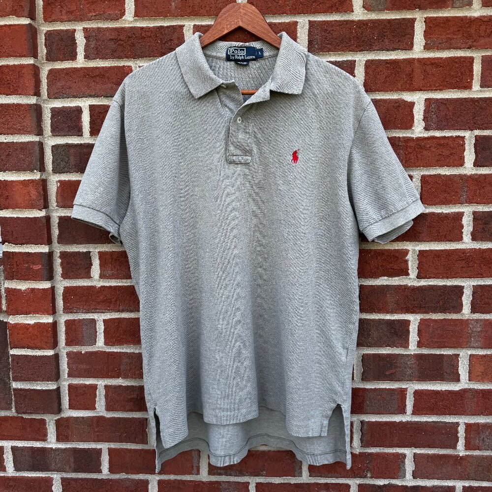 Vintage Polo Ralph Lauren Polo Shirt Preppy Heather Green Mens Large